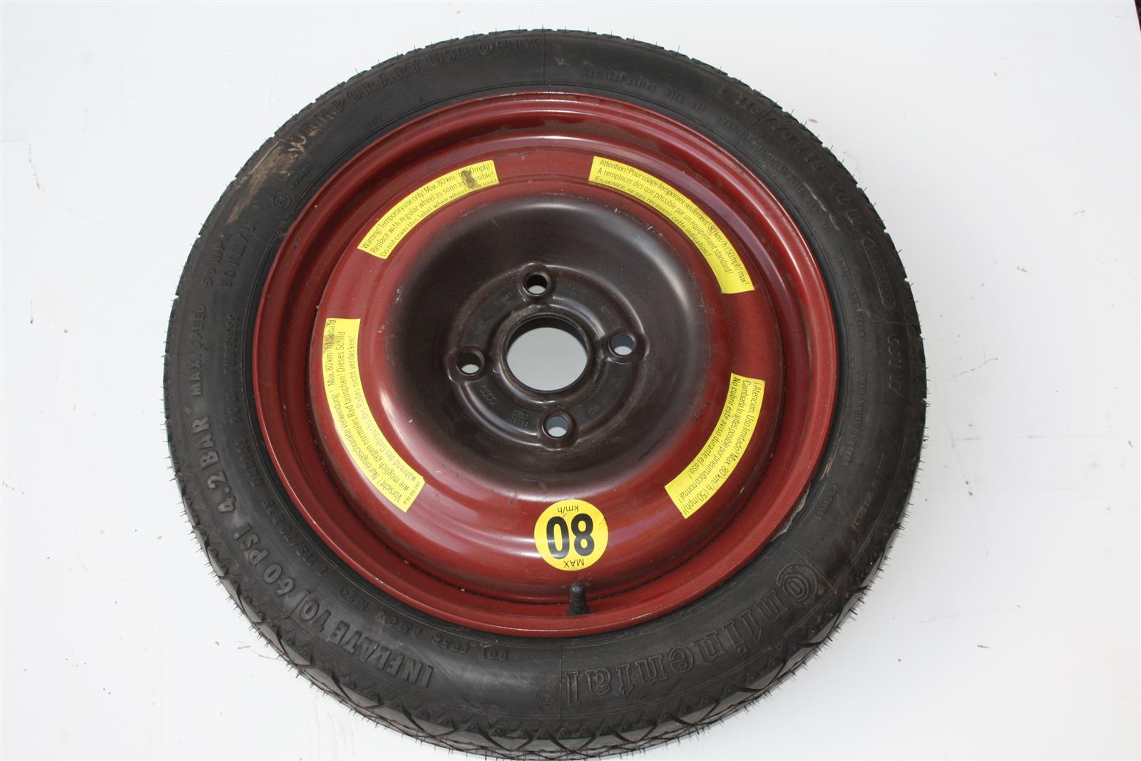 Audi Ersatzrad 4x15 ET 40 LK 4x108 115/70/15 Conti 893601025D 