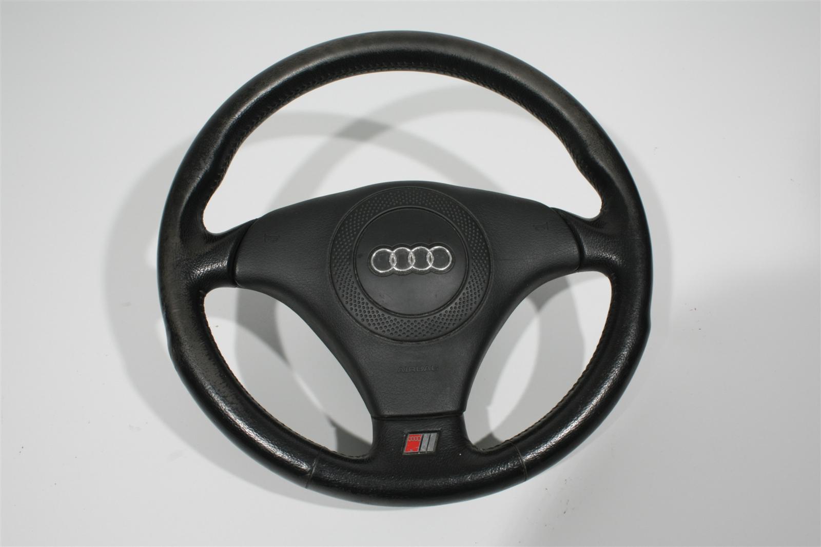 Audi A4 B5/A6 4B/A8 D2 3-Speichen-Sportlenkrad Leder schwarz 4B0419091G 